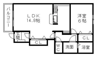 飛鶴B【1階】の間取り