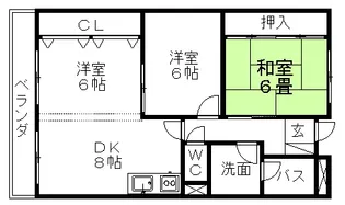リンピア INOUE【103号室】の間取り