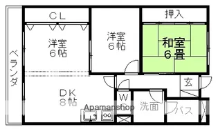 愛知県一宮市西大海道字新田前【マンション】の間取り