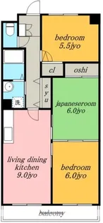 愛知県名古屋市北区池花町【マンション】の間取り