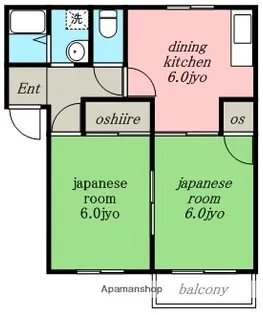 ハイツスリーゼ【1階】の間取り