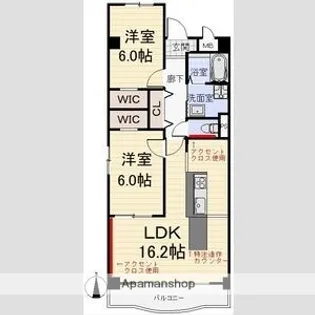 愛知県名古屋市北区如意1丁目【マンション】の間取り