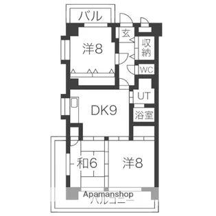 愛知県名古屋市北区真畔町【マンション】の間取り