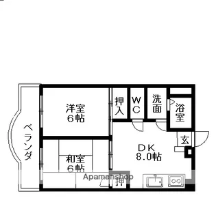 愛知県名古屋市北区上飯田西町3丁目【マンション】の間取り