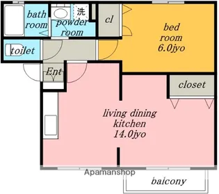 愛知県名古屋市北区大野町3丁目【アパート】の間取り