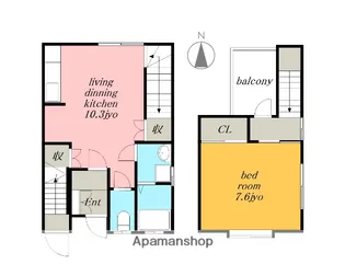 愛知県名古屋市北区東長田町2丁目【アパート】の間取り
