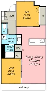 白壁リンクス【9階】の間取り