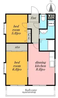 愛知県名古屋市北区東大杉町3丁目【マンション】の間取り