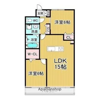 愛知県名古屋市北区若鶴町【マンション】の間取り