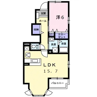 インズ苗田2【1階】の間取り