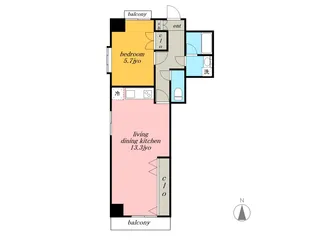 ITOH壱番館【5階】の間取り