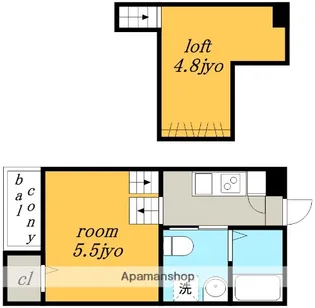 愛知県名古屋市北区水切町7丁目【アパート】の間取り