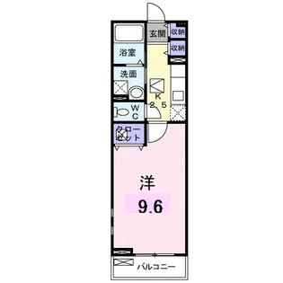 ル・シェモア【1階】の間取り