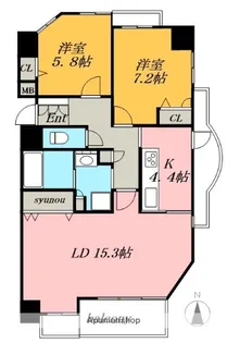 愛知県名古屋市東区白壁3丁目【マンション】の間取り