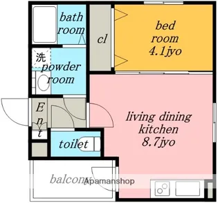 愛知県名古屋市北区生駒町3丁目【アパート】の間取り
