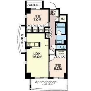 愛知県名古屋市北区金城1丁目【マンション】の間取り