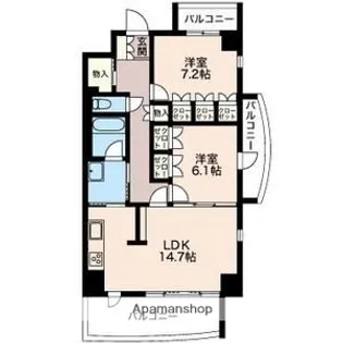 愛知県名古屋市北区金城1丁目【マンション】の間取り