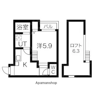 愛知県名古屋市北区杉村1丁目【アパート】の間取り