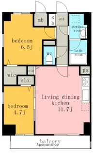 愛知県名古屋市北区辻町2丁目【マンション】の間取り