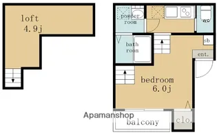 愛知県名古屋市北区城東町5丁目【アパート】の間取り