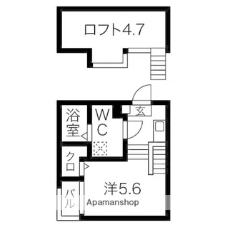 愛知県名古屋市北区志賀町3丁目【アパート】の間取り