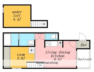 愛知県名古屋市北区大杉町6丁目【アパート】の間取り