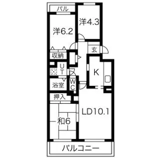 パークノヴァ徳川園【103号室】の間取り