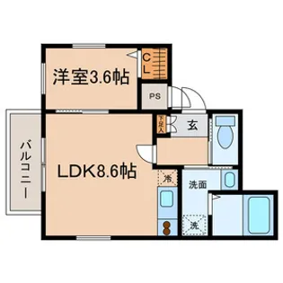 愛知県名古屋市北区大曽根4丁目【アパート】の間取り