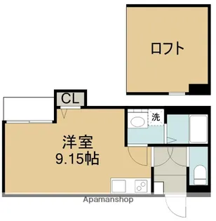 愛知県名古屋市北区八龍町1丁目【アパート】の間取り