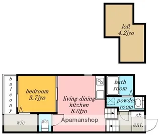 愛知県名古屋市北区水切町7丁目【アパート】の間取り