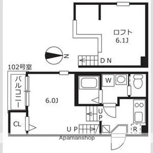 愛知県名古屋市北区東水切町3丁目【アパート】の間取り