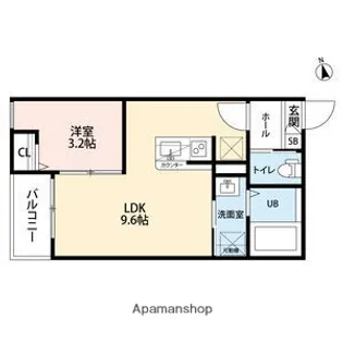 愛知県名古屋市北区上飯田東町4丁目【アパート】の間取り
