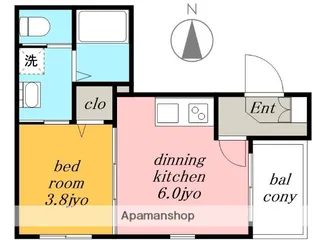 愛知県名古屋市北区金城町2丁目【アパート】の間取り