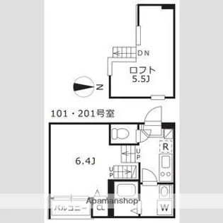 愛知県名古屋市北区水切町7丁目【アパート】の間取り