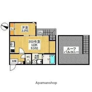 GRANDTIC平安通【2階】の間取り