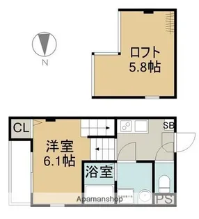 愛知県名古屋市北区東長田町2丁目【アパート】の間取り