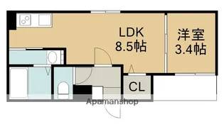 愛知県名古屋市北区上飯田東町1丁目【アパート】の間取り