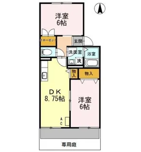 ハイカムール青山【102号室】の間取り