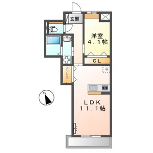 ウエストウイング6【2階】の間取り