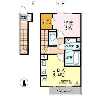 マーブル 1【2階】の間取り