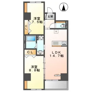 ラ カーサ明倫【5階】の間取り