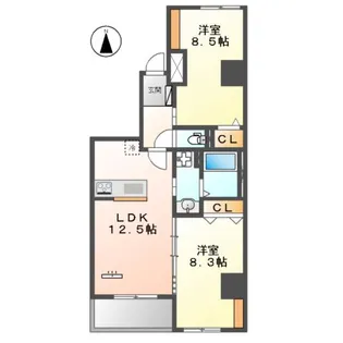 ラ カーサ明倫【5階】の間取り