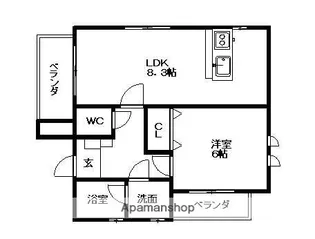 愛知県名古屋市北区楠4丁目【マンション】の間取り