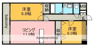 愛知県名古屋市北区如意1丁目【マンション】の間取り