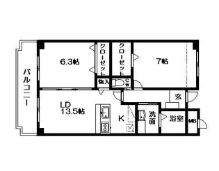 メゾン苗田【3階】の間取り