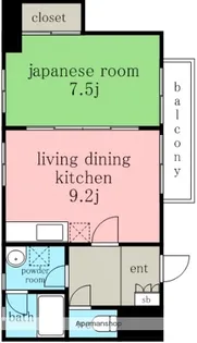 長井マンション【6階】の間取り