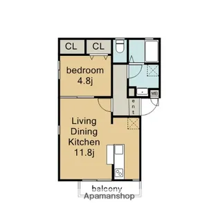 愛知県名古屋市西区浄心1丁目【アパート】の間取り