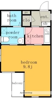 1Kの間取り画像