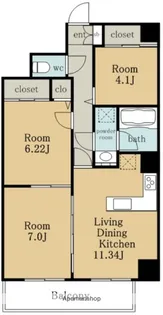 G+HONMACHI【1階】の間取り