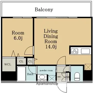 愛知県名古屋市中区新栄1丁目【マンション】の間取り